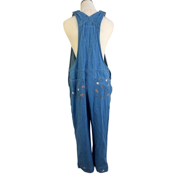 Vintage Denim Overalls Mandal Bay Printed Hens - Picture 11 of 11